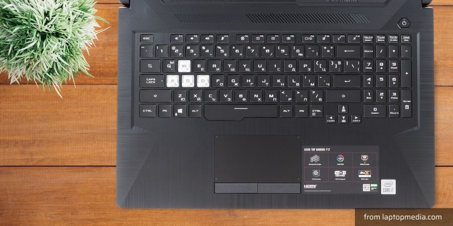 ASUS TUF F17 touchpad and keyboard