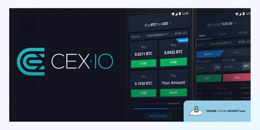 Cex.io crypto exchange for trading crypto securely with low fees