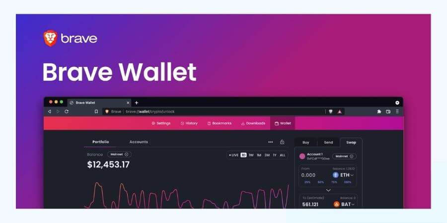 Brave crypto wallet for storing crypto safely