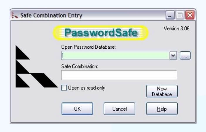 logging into password safe for storing passwords securely