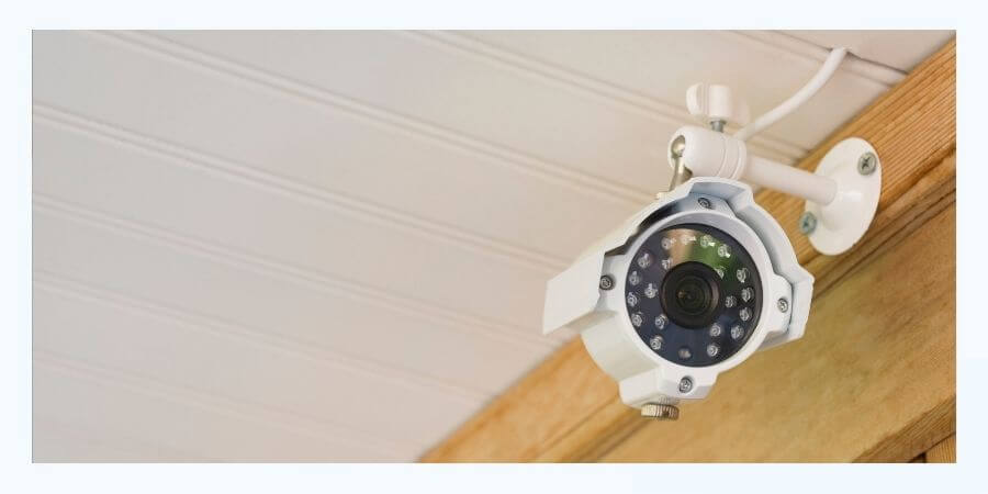 running security camera wires through soffit to hide wires
