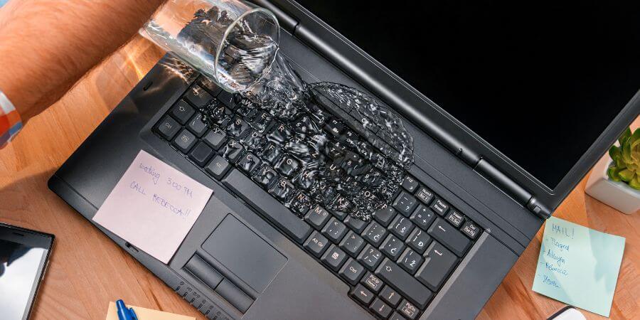 what to do if you spill water on your laptop